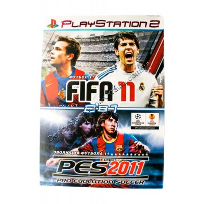 Диск PS-2 (2 в 1) Pro Eulution Soccer PES 2011/ FIFA 2011