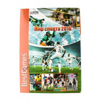 Диск PS-2 (6 в 1) Мир Спорта 2016 (PES 2016/ FIFA 2014/ SSX 3/ Outlaw Volleybal/ Bonus 2 Game Sport)