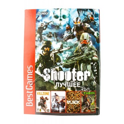 Диск PS-2 (4 в 1) Шутери (Black/ Battlefield 2/ Kill Zone/ Turok)