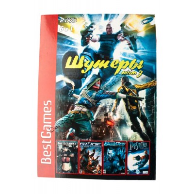 Диск PS-2 (6 в 1) Шутери (Time Splitters: Future Perfect/ Psi-Ops: Врата Разума/ The Getaway/ G.I. Joe: The Rise of Cobra/ Ghost Hunter/ Gungrave: Overdose)