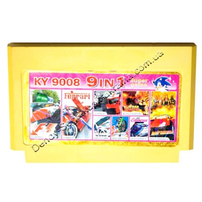 Картридж Dendy 8 bit City Connect/Exite Bike/F1 Hero-2/F1 Race/Ferrari/Machrider/Race America/Road Fighter