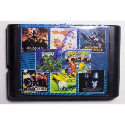 Картридж Sega Mega Drive 16 bit Batman Return/ Battletoads 2/ Turtles/ Terminator 2: Judgement Day/ Road Rash/ Midnight Resistance/ Tom  Jerry