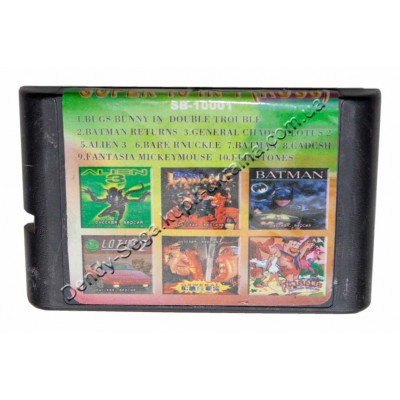 Картридж Sega 16 bit Alien 3/ Bugs Bunny/ Batman+ Return/ Flinstones/ Lotus-2 