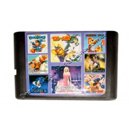 Картридж Сега 8 в 1 Barbie/ Sonic-2/ Squirrel King Картридж Сега 8 в 1 Barbie/ Sonic-2/ Squirrel King