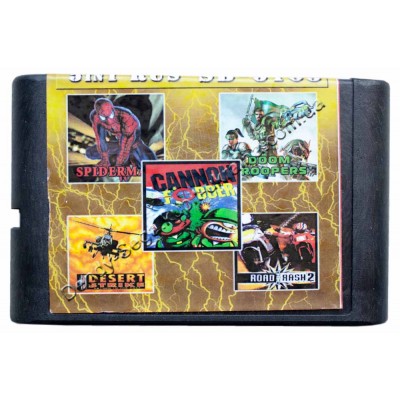 Картридж Sega 16 bit Cannon Fodder/ Doom Tropers/ Road Rash-2 