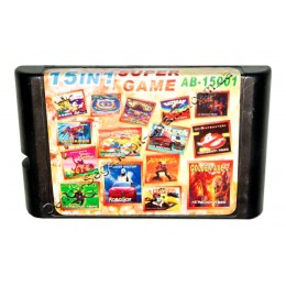 Картридж Сега 15 в 1 Sonic/ Taz Mania/ Alien 3 Картридж Сега 15 в 1 Sonic/ Taz Mania/ Alien 3