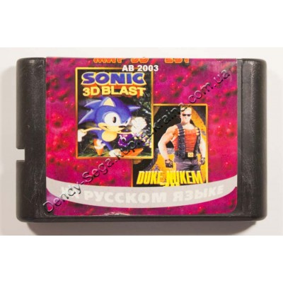 Картридж (в коробке) Sega Mega Drive 16 bit Sonic 3D Blast/ Duck Name 3D