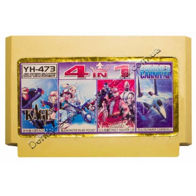 Картридж Dendy 8 bit Kage, Monster in my Pocket, Street Fighter 12p, Sunmer Carnival 3