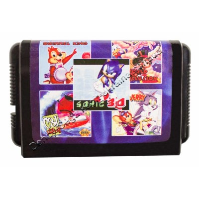 Картридж Sega 16 bit Sonic 3D Blast/ Squirrel King / Tom and Jerry 