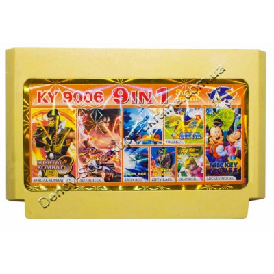 Картридж Dendy 8 bit MK3, SD Fighter, Adventure Island, Zippy Race, Twin Bee, 1942, Digimon, Mickey Mouse