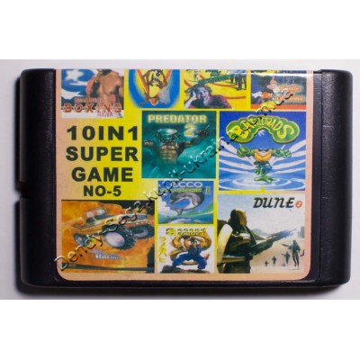 Картридж Sega Mega Drive 16 bit Zombies ate my Neighbors/ Rockn Roll Racing/ Battletoads/ Taz Mania/ Mickey: Castle of Illusion/ Predator 2/ Ecco/ Dune 2/ Second Samurai