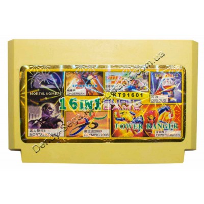 Картридж Dendy 8 bit MK4, Power Rangers, Olympic, Super Mario, Spiderman, Dig Dug