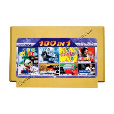 Картридж Dendy 8 bit Battle City/Super Mario/F1 Race/Jewelry