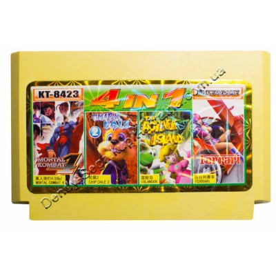 Картридж Dendy 8 bit Chip Dail 2, Adventure Island, Mortal Combat 4, Ferrari