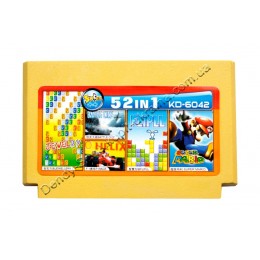 Картридж денди (52 в 1) Super Mario/ Tank (Battle City)/ F1 Race/ Jewelry/ Flipll Картридж денди (52 в 1) Super Mario/ Tank (Battle City)/ F1 Race/ Jewelry/ Flipll