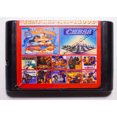 Картридж Sega Mega Drive 16 bit Aladdin/ Comix Zone/ Double Dragon 3/ Joe Mac/ Judge Dredd/ Lost Vikings/ Spider Man and X Man/ Spider Man: Separacion Anxiety/ Suset Riders/ Mickey: World of Illusion/ Chess