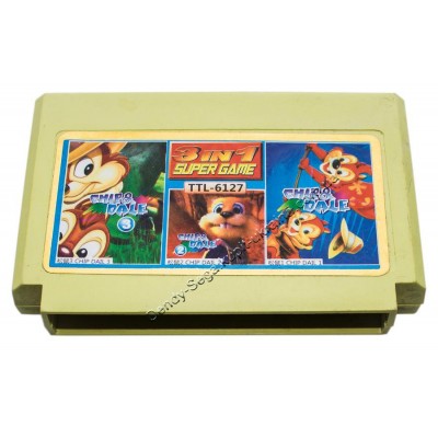 Картридж Dendy 8 bit Chip Dale-1+2+3