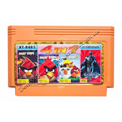 Картридж Dendy 8 bit Angry Bird-1-2-3/Batman Картридж Dendy 8 bit Angry Bird-1-2-3/Batman