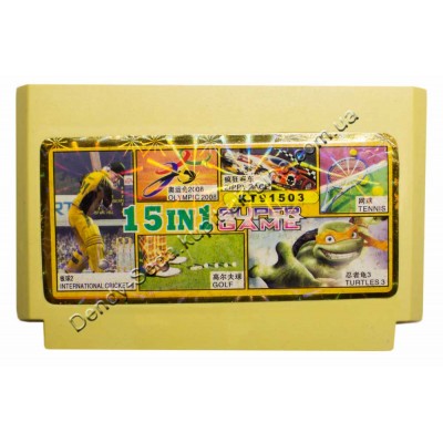 Картридж Dendy 8 bit Turtles 3, Olympic, Zippy Race, Golf, Tennis, Cricket Картридж Dendy 8 bit Turtles 3, Olympic, Zippy Race, Golf, Tennis, Cricket