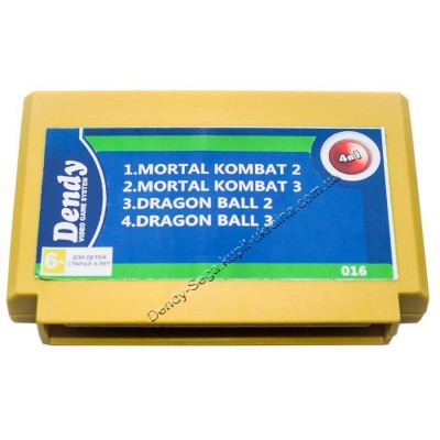 Картридж Dendy 8 bit Mortal Kombat 2+3/Dragon Ball 2+3