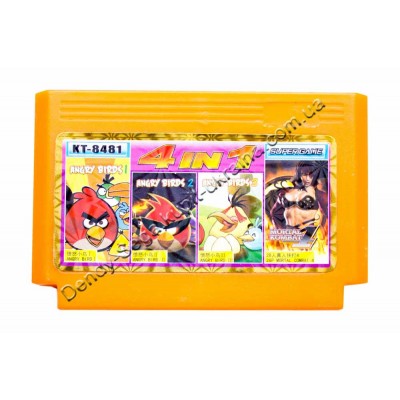 Картридж Dendy 8 bit Angry Bird-1-2-3/Mortal Kombat-4 Картридж Dendy 8 bit Angry Bird-1-2-3/Mortal Kombat-4