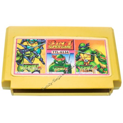 Картридж Dendy 8 bit Turtlse-1+2+4