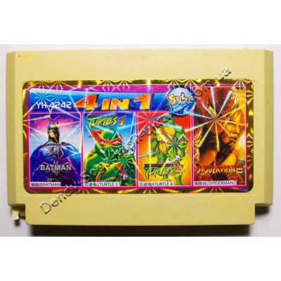Картридж Dendy 8 bit Batman, Turtles, Turtles 4, Spiderman