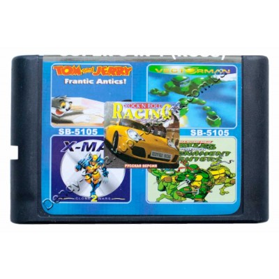 Картридж Sega (в коробке) Rockn Roll Racing/ Turtle Fighter/ X-Man/ VectorMan 
