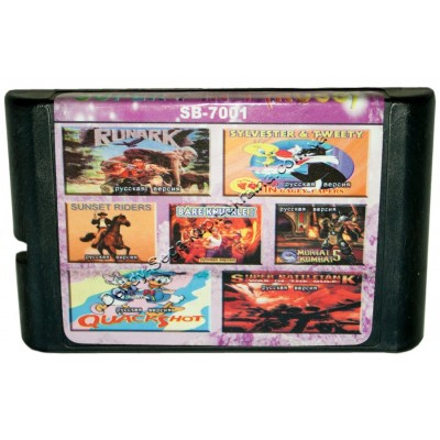 Картридж Sega (в коробке) 7 в 1 Runark/ Sunset Riders/ Mortal Kombat-5