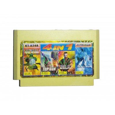 Картридж Dendy 8 bit Air Wolf, Silk Worm, Top Gun 2, Sunmer Carnival 3