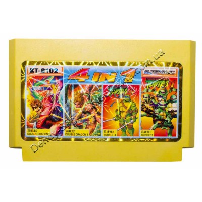 Картридж Dendy 8 bit Turtles 1+4, Double Dragon 2+3 Картридж Dendy 8 bit Turtles 1+4, Double Dragon 2+3