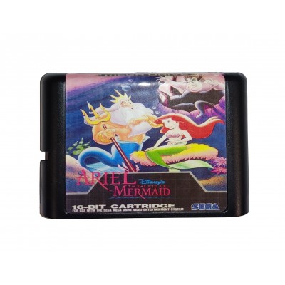 Картридж Sega 16 bit Ariel Mermaid/ Donald/ Lion King/ Pinocchio/ Tale Spin 