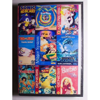 Картридж Sega 16 bit Ariel / Squirrel King/ Earthoworm Jim 2/ Jungle Book 