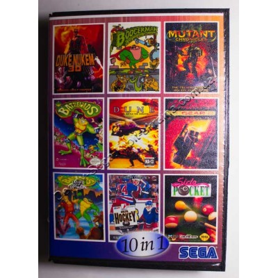 Картридж Sega Mega Drive 16 bit Duke Nekem 3D/ BoogerMan/ Doom Tropers/ BattleTech/ Dune/ Top Gear 2/ Battletoads 2/ Side Pocket/ Streets of Rage/ Hockey