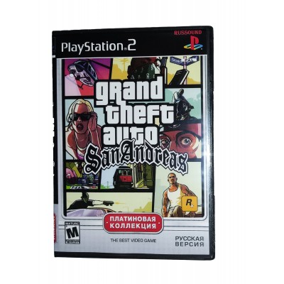 Grand Theft Auto: San Andreas — диск PlayStation 2 (Гранд Тефт Авто: Сан Андреас)