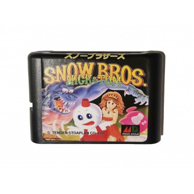 Snow Bros — картридж для Сега Мега Драйв 2 (Снежные Братья)